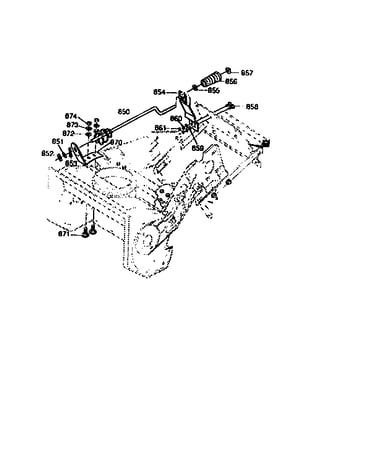 Chute control rod assembly