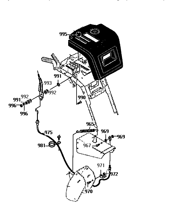 Remote chute assembly