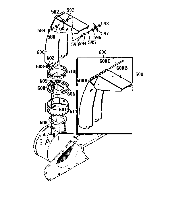 Discharge chute assembly