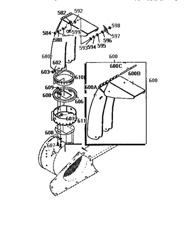 Discharge chute assembly