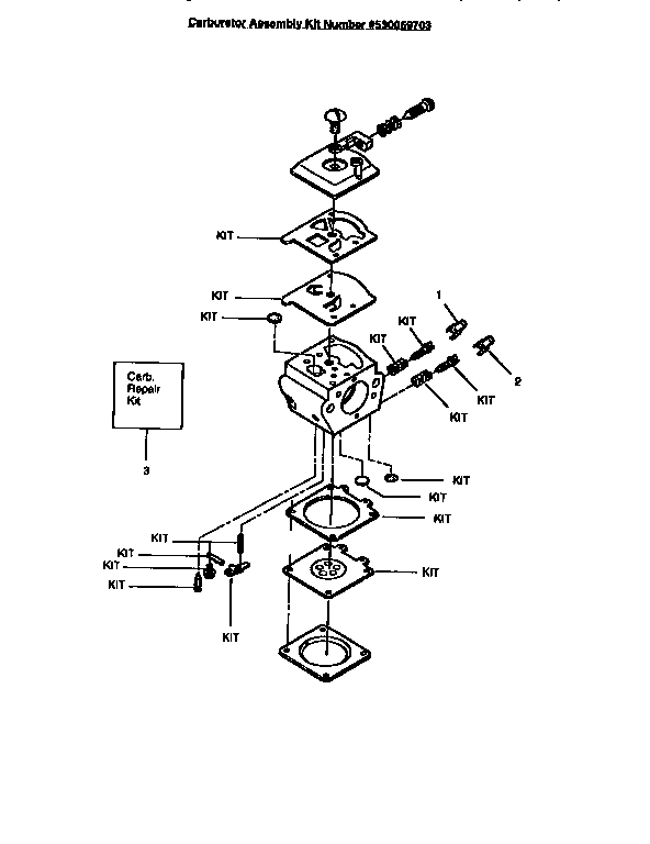 CARBURETOR ASM KIT #530069703