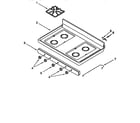 Whirlpool SF302BSEW0 cooktop diagram