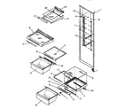 Amana SSD25SL-P119042WL refrigerator shelving and drawers diagram