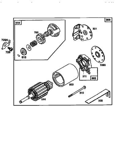 Motor and drive starter