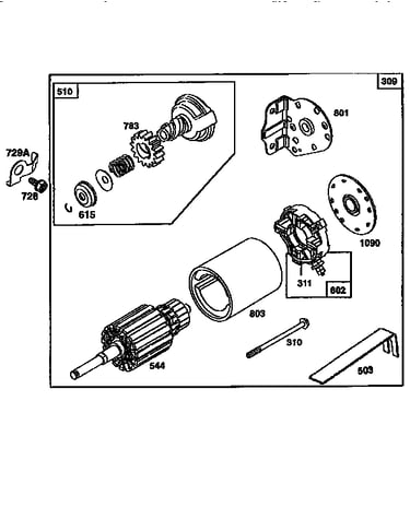 Motor and drive starter