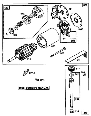 Motor and drive starter