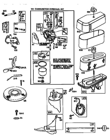 Carburetor and air cleaner assembly