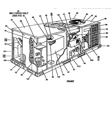 Front view single package unit