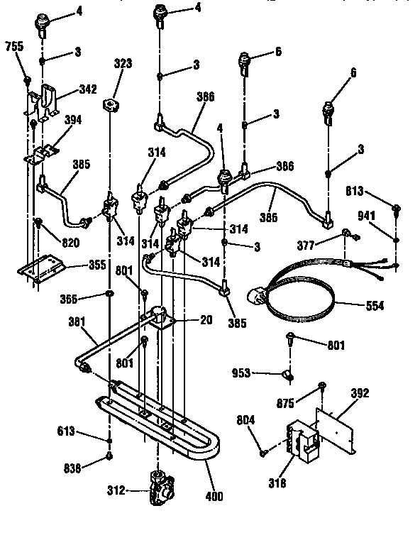 Burner section