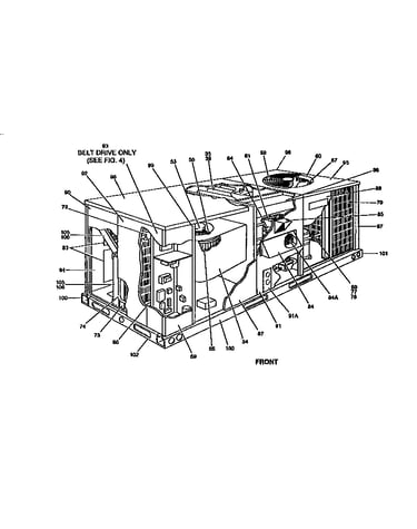 Front view single package unit