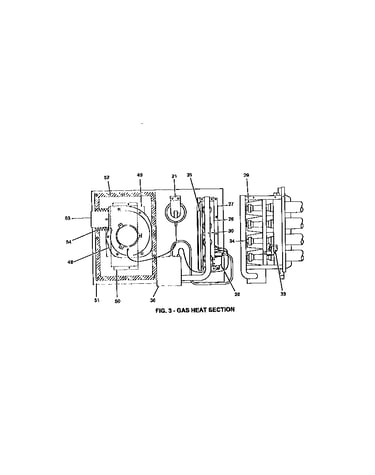 Gas heat section