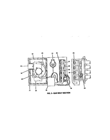 Gas heat section