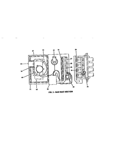 Gas heat section