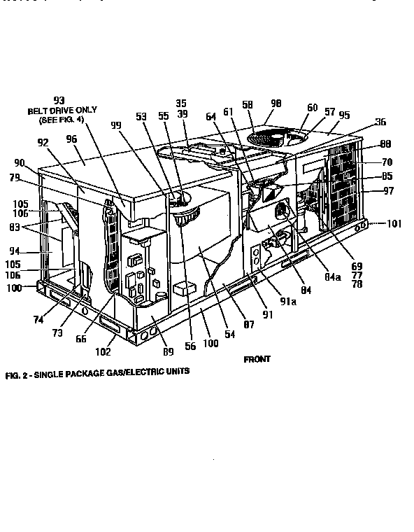 Single package gas/electric units