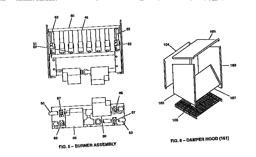 Damper hood and burner assembly