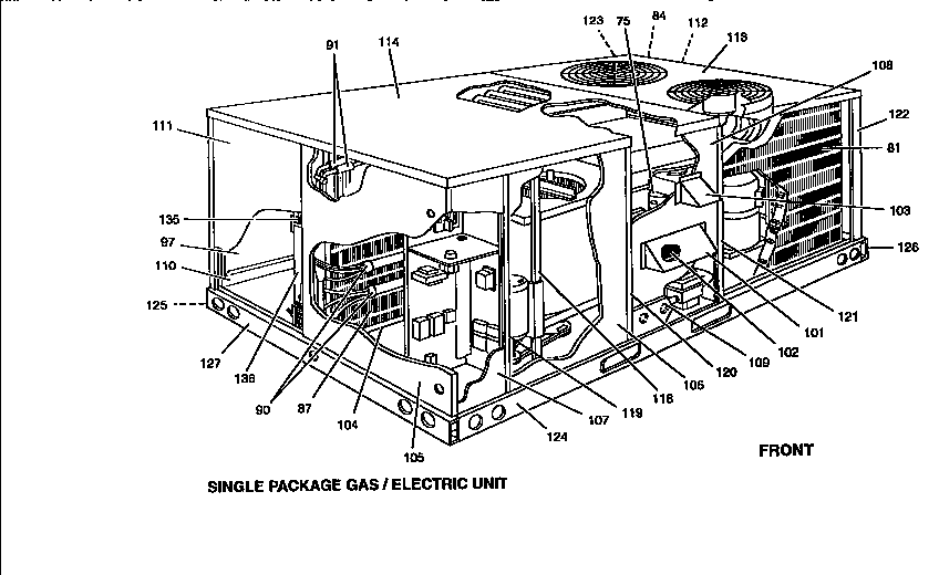 Single package gas/electric unit