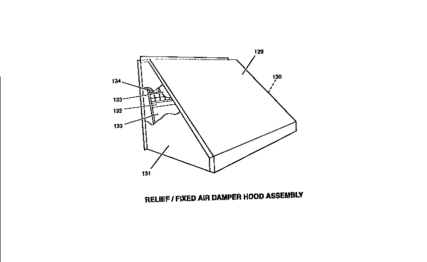 Relief/fixed air damper hood assembly