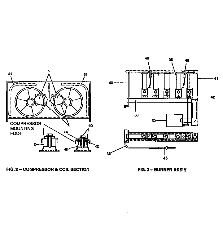 Compressor and burner assembly