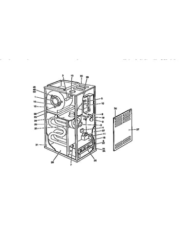 Counterflow natural gas furnace