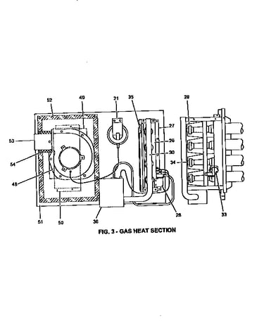 Gas heat section
