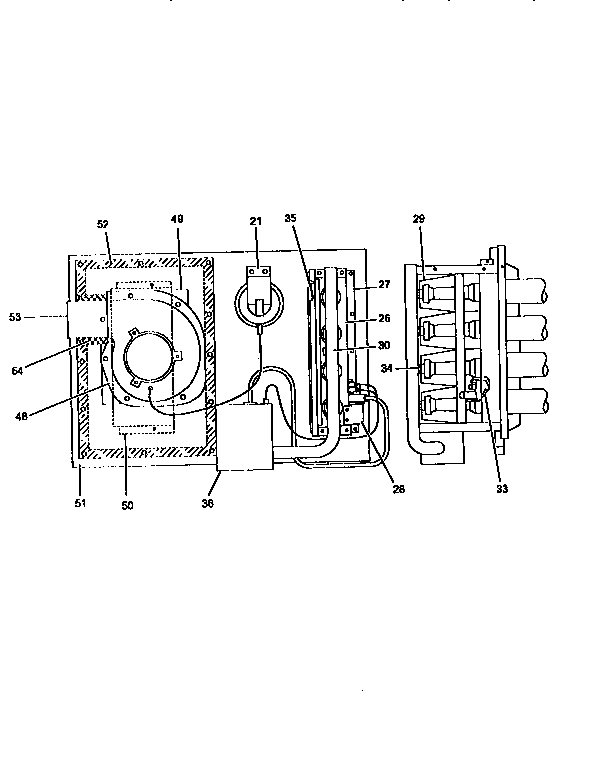 Gas heat section