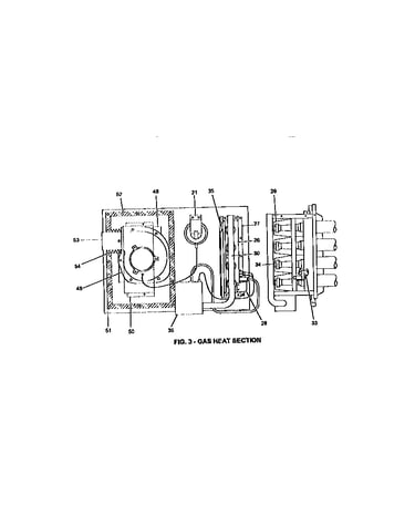 Gas heat section
