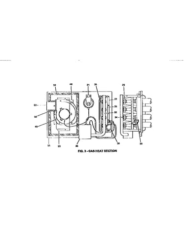 Gas heat section