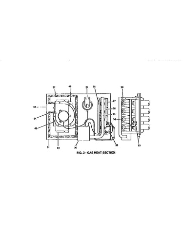 Gas heat section
