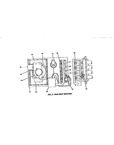 Gas heat section