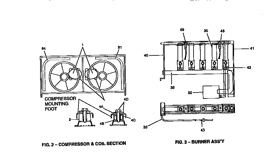 Compressor and burner assembly