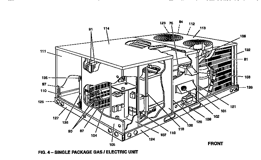 Single package gas/electric unit