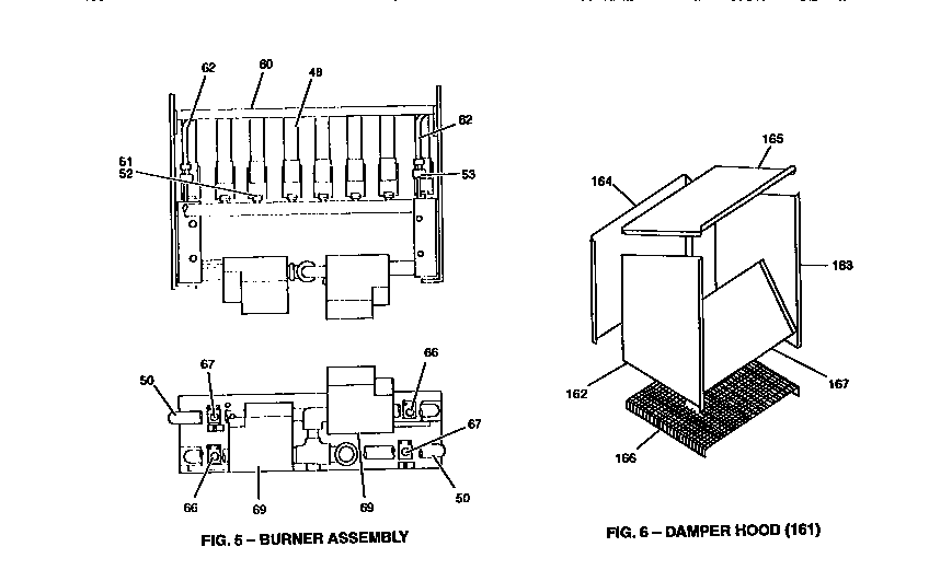Damper hood and burner assembly