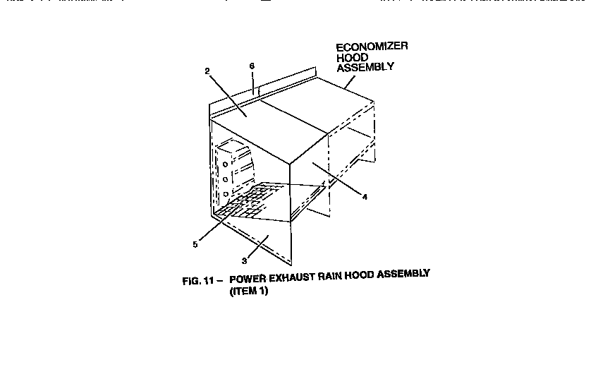 Power exhaust rain hood assembly