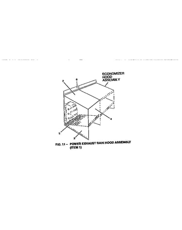 Power exhaust rain hood assembly