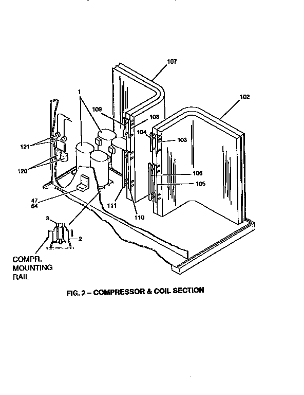 Compressor and coil assembly