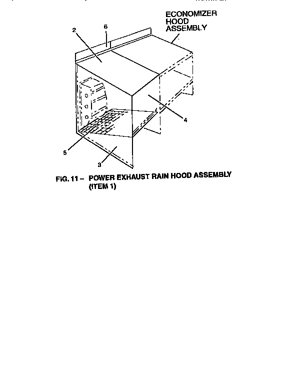 Power exhaust rain hood assembly
