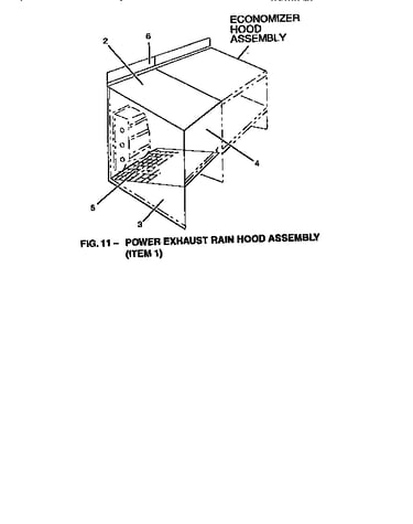 Power exhaust rain hood assembly