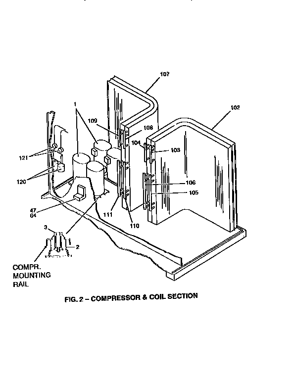 Compressor and coil section