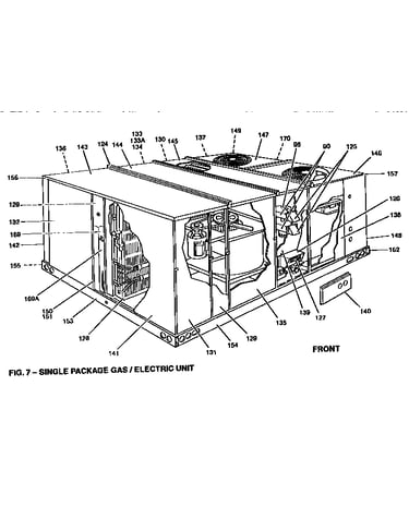 Single package gas/electric unit