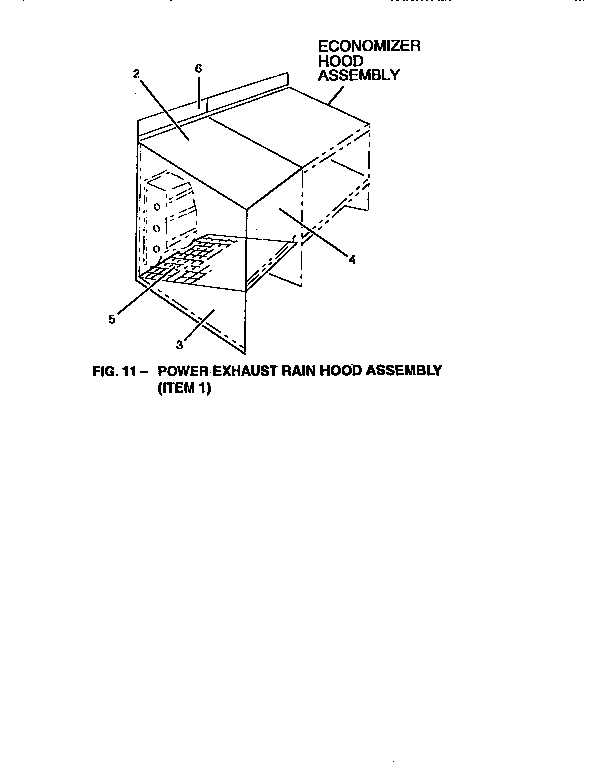 POWER EXHAUST RAIN HOOD ASSEMBLY