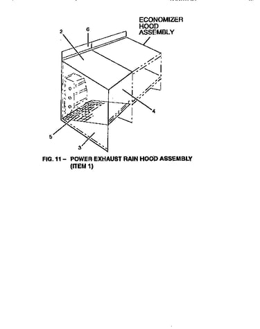 Power exhaust rain hood assembly
