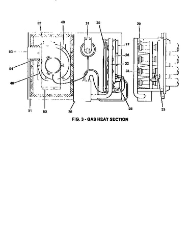 Gas heat section