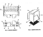 York D2CG240N32025A damper hood and burner assembly diagram