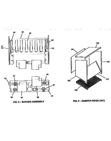 Damper hood and burner assembly