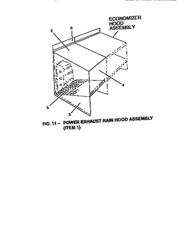 Power exhaust rain hood assembly