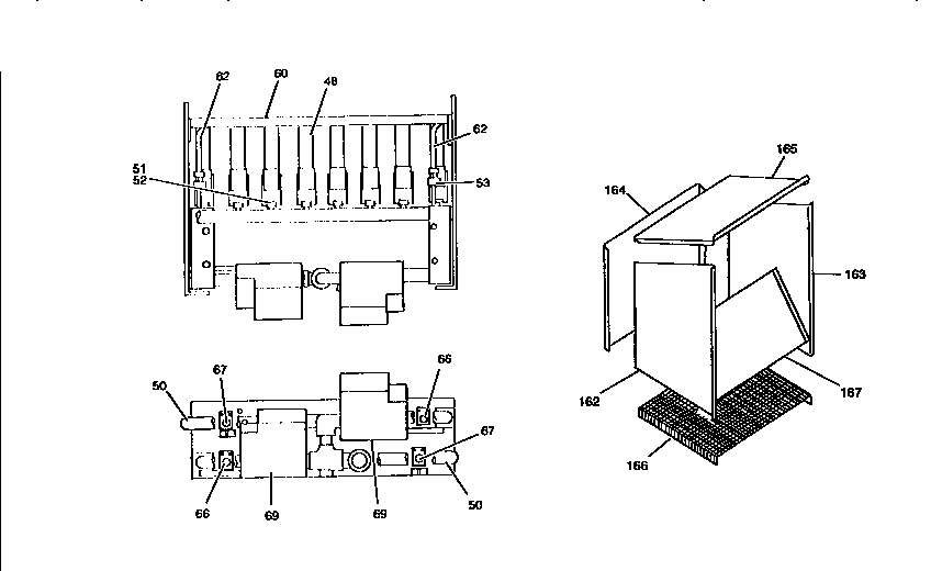 Burner asm/damper hood (161)