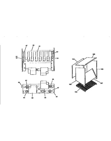 Burner asm/damper hood (161)