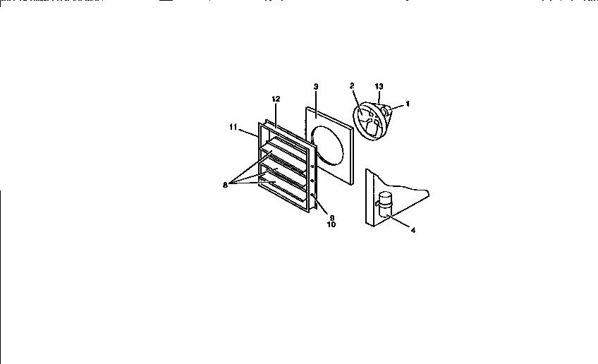 Power exhaust-exhaust damper asm