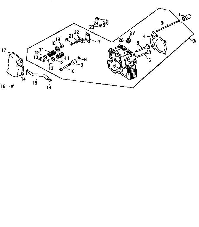 CYLINDER HEAD, VALVE AND BREATHER