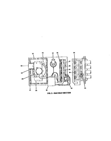 Gas heat section